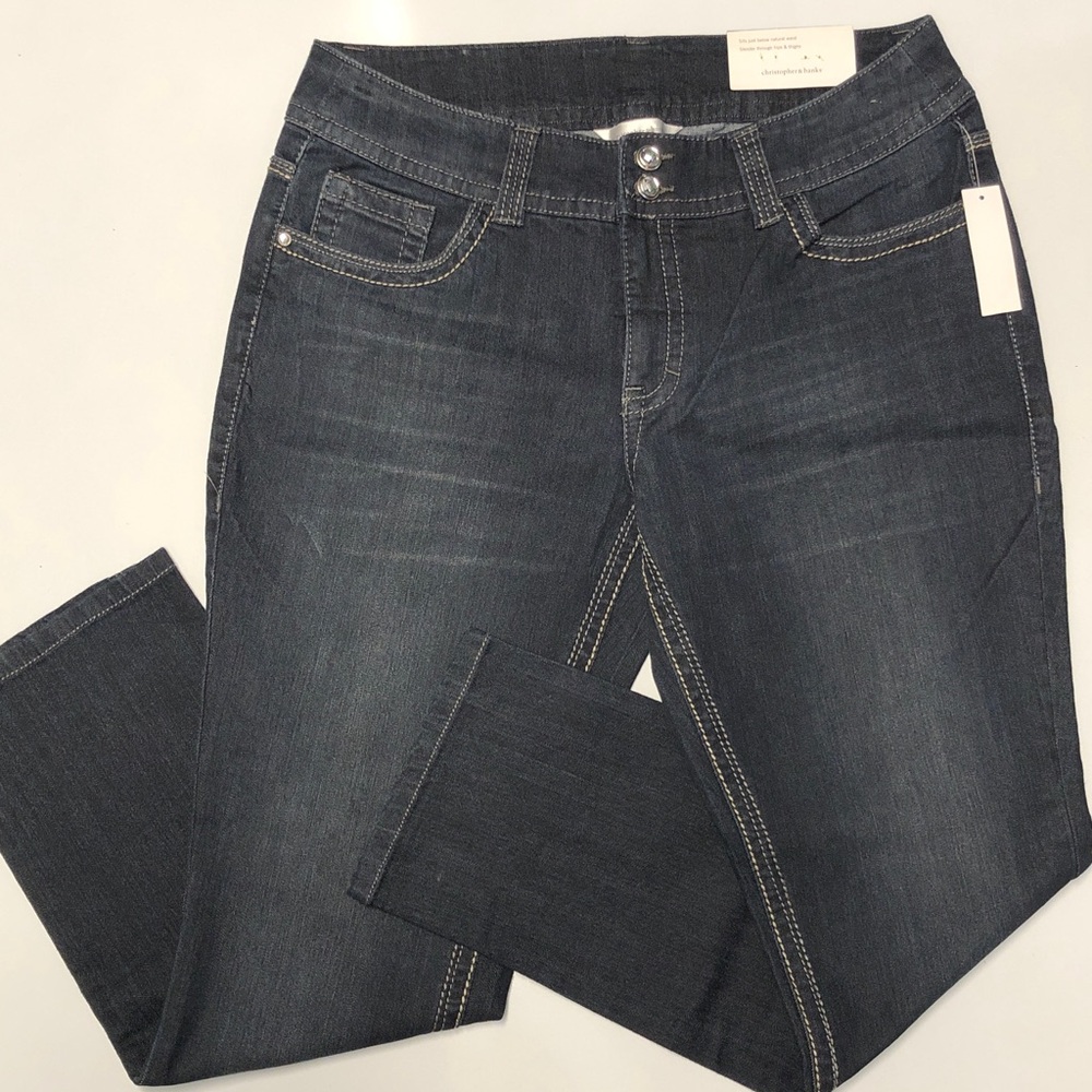 Christopher & banks modern fit tapered leg jeans size 10 short